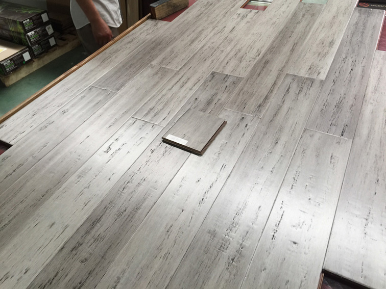 Hardwood floor inspection on-site