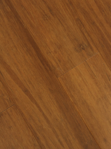 Carbonized strand woven bamboo flooring