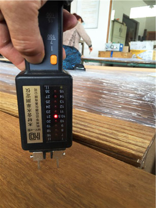 Moisture content of solid exterior bamboo decking